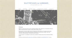 Desktop Screenshot of mattensongordon.com